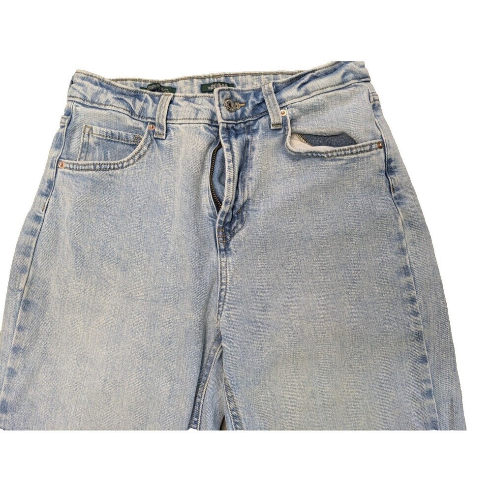 Wild Fable Super High Rise Mom Jean Distressed Light Wash Jeans Women's sz 6 - Picture 3 of 8